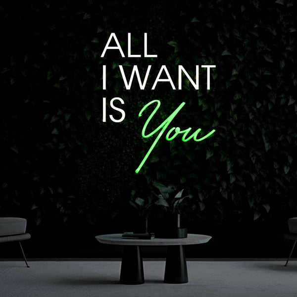 "ALL I WANT IS YOU" Neon Sign