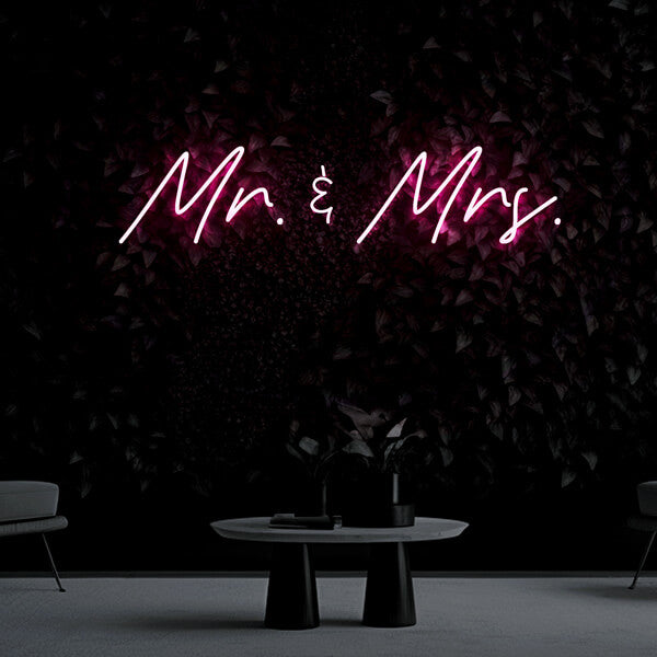 "Mr. & Mrs." Wedding Neon Sign